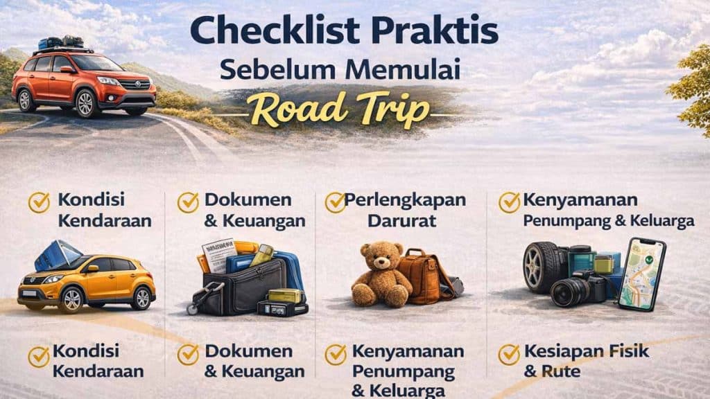 checklist sebelum berangkat road trip