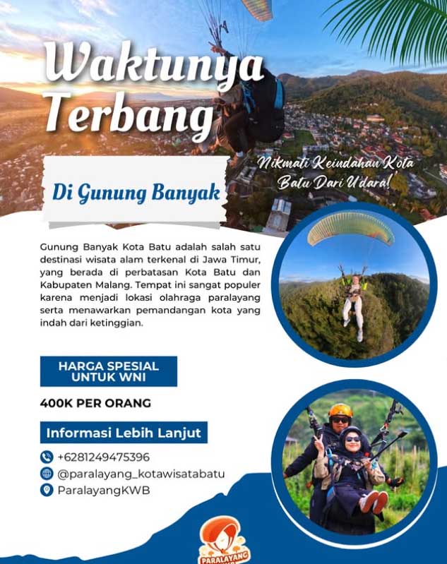 info harga tiket naik paralayang batu