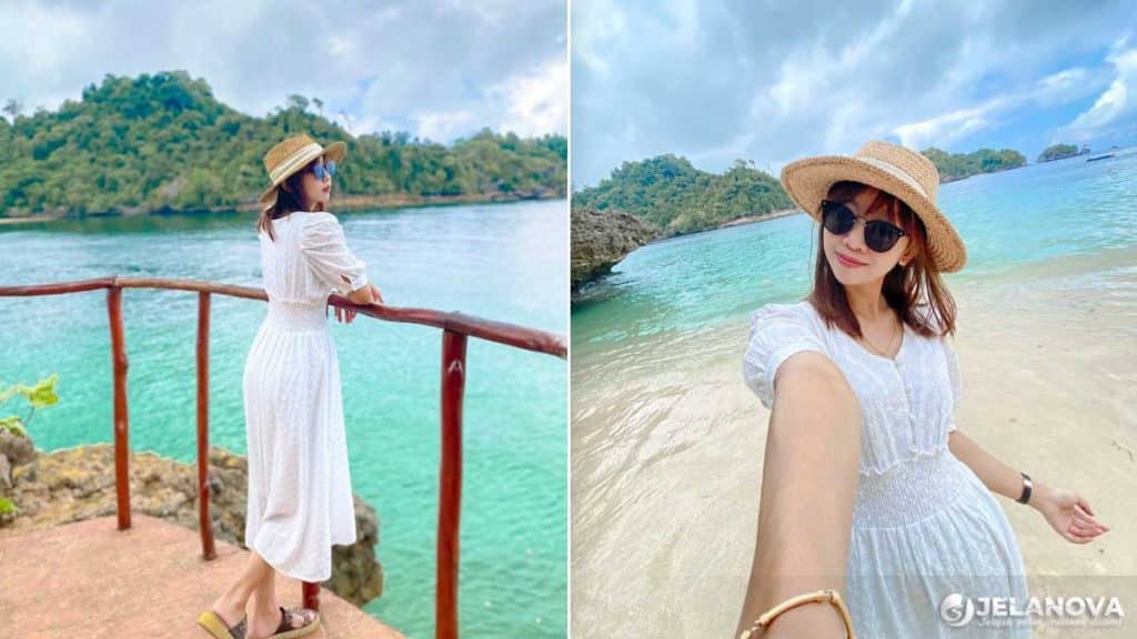 keindahan pantai tiga warna