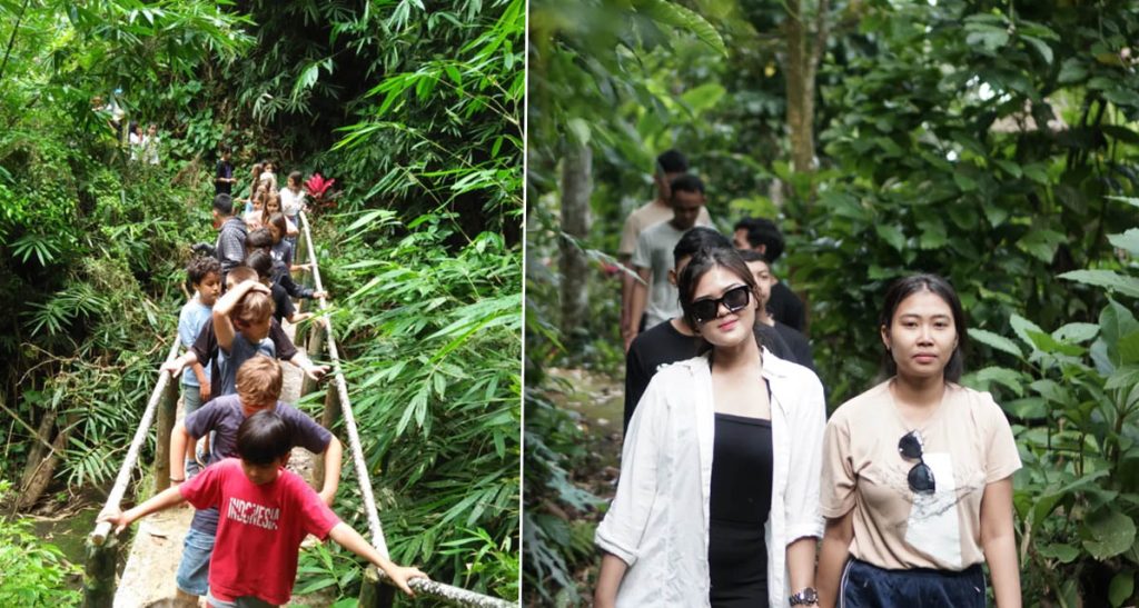 jalur trekking di desa wisata pinge