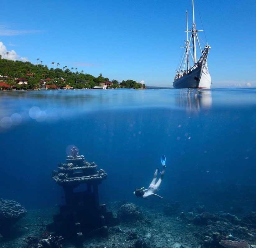 spot snorkeling di pantai amed